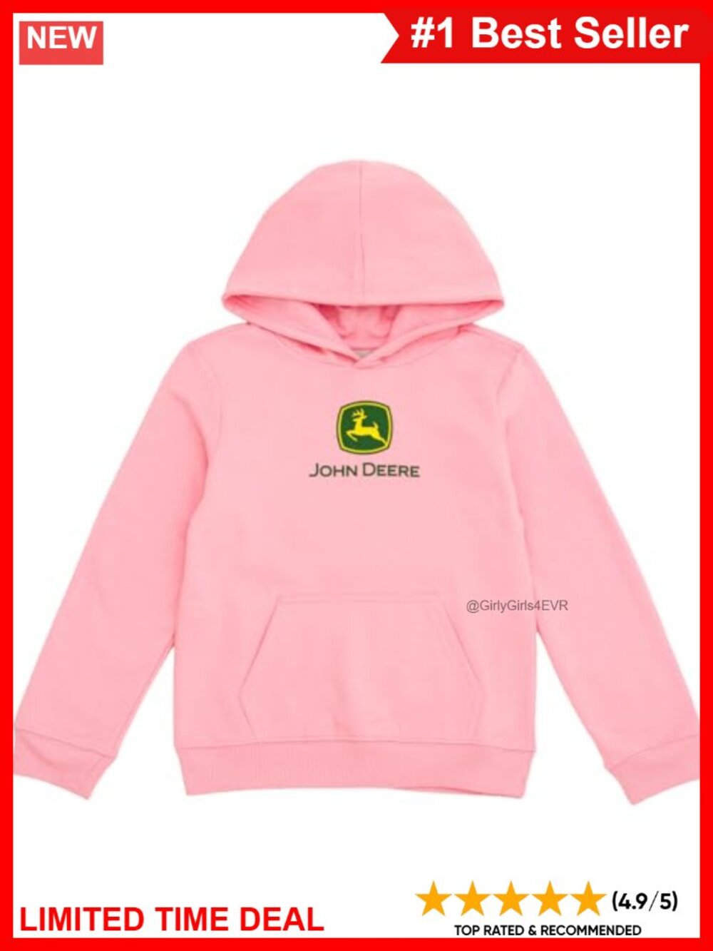 Officially Licensed Fleece Hooded Sweatshirt Kangaroo Pocket Pullover